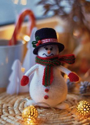 Игрушка рождественский снеговик1 фото