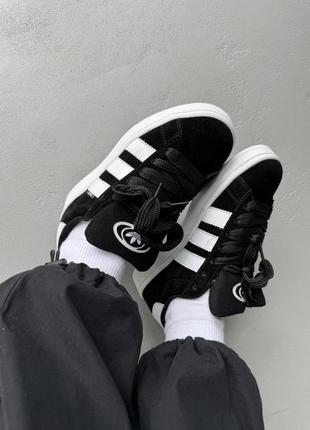 Кросівки жіночі adidas campus 00s black/white adi-04169 фото