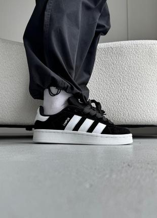 Кросівки жіночі adidas campus 00s black/white adi-04161 фото