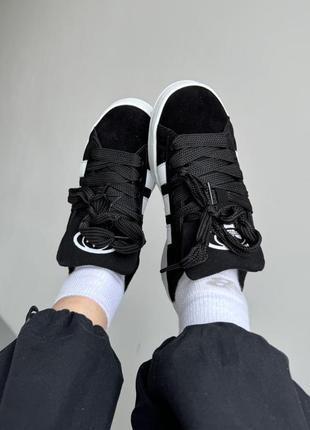 Кросівки жіночі adidas campus 00s black/white adi-04166 фото