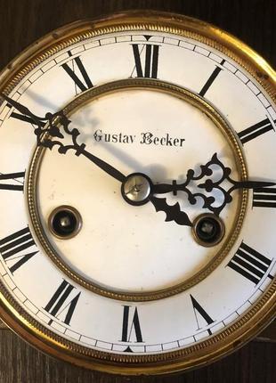 Часы настенные "gustav becker" с боем (19 век).6 фото