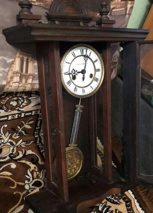Часы настенные "gustav becker" (бой, 19 век).2 фото