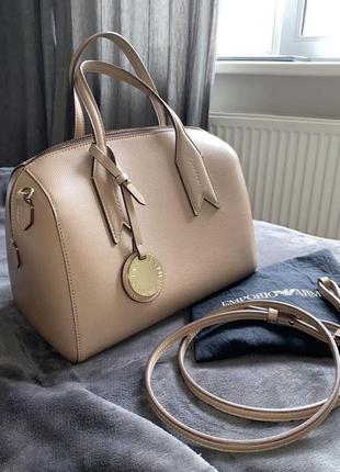 Emporio armani boston bag nude