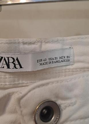 Джинсы белые  zara с потертостями  смотрятся огонь 🔥.5 фото