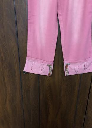 Нові рожеві джинси на 8-10 років з кишенями.5 фото