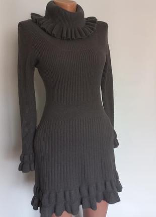 Базовое шерстяное платье 48 50 размер туника тепла