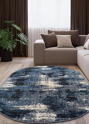Ковер овальный 2.0 х 3.0 м espresso blue / l.grey  02619а