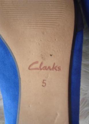 Замшевые туфельки лодочки clarks5 фото