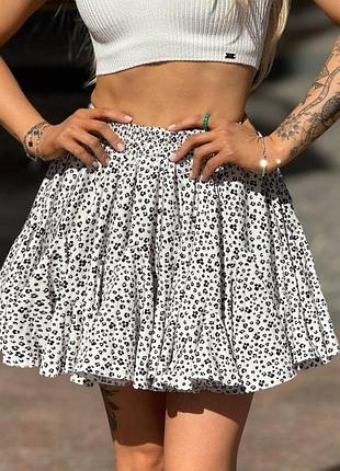 Юбка - шорты пышная кукольная юбка юбочка с шортиками милая юбка пачка беби долл лолита аниме с принтом мокко белая голубая розовая - барби футболка