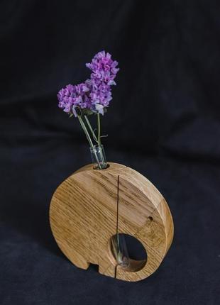 Вазочка для квітів з дерева, декоративна вазочка2 фото