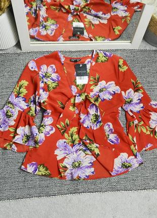 Новая блуза в цветочный принт topshop