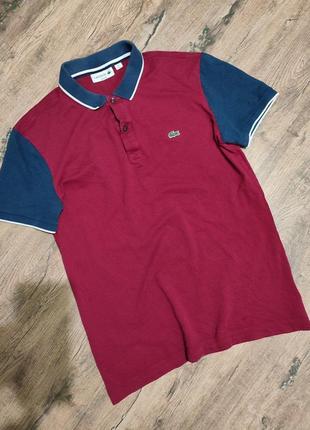 Поло футболка lacoste slim fit s size1 фото