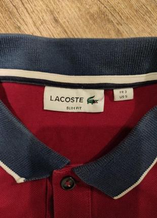 Поло футболка lacoste slim fit s size4 фото