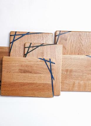 Доски для нарезки из дуба, кухонная доска для сервировки, деревянная доска на кухню с декором, дерев7 фото