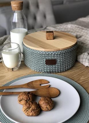 Хлібниця,кошик для зберігання з кришкою «eucalyptus”.
