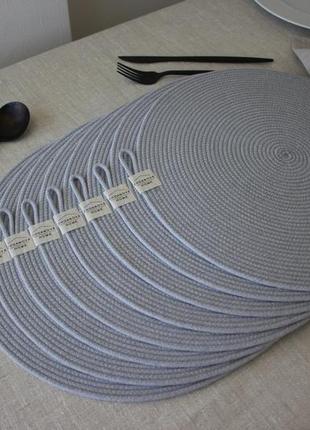 Сервірувальні килимки,підставки під тарілки світло-сірі 8 шт7 фото
