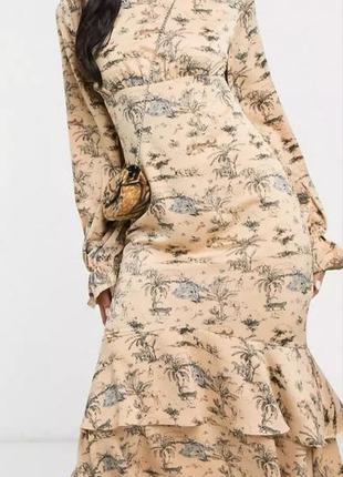 Атласна сукня міді в анімалістичний принт , плаття в принт  звірі5 фото