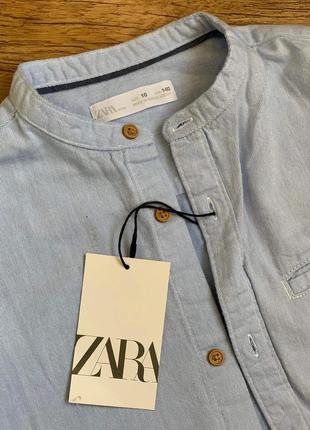 Сорочка рубашка хлопчику тм "zara" р.10/140см. 100% котон