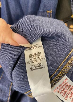 Лаконичное легкое джинсовое платье-рубашка коттон7 фото
