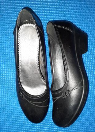 Туфли женские на невысоком каблуке. туфли на полную ногу, туфли на высокий подъем, туфли на широкую нор1 фото