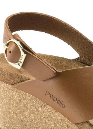 Papillio новые босоножки birkenstock оригинал кожаная кожа танкетка ортопедические сандалии9 фото