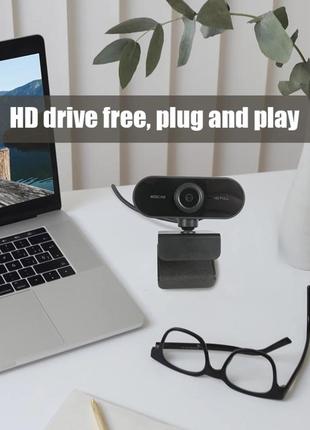 Вебкамера usb hd 720p з мікрофоном, обертова, для ноутбуків, пк.2 фото