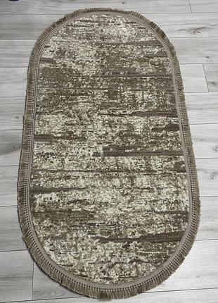 Ковер овальный 1.5x2.3 м alaska с комбинированым ворсом и термоусадкой  beige 03648а
