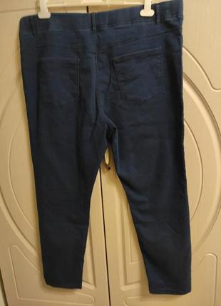 Женские джинсы джеггинсы синие батальный размер р.58/uk224 фото