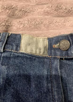 Винтажная джинсовая юбка-миди с вырезом на ноге и карманами y2k grunge vintage гранж винтаж4 фото