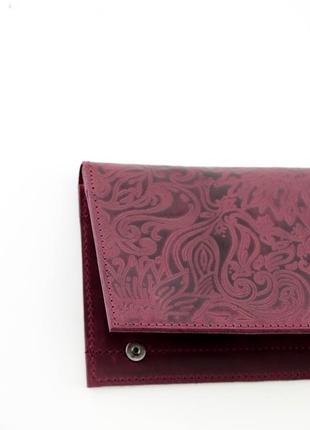 Шкіряний гаманець, жіночий гаманець, гаманець з натуральної шкіри, гаманець з принтом, клатч6 фото