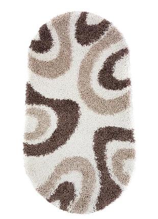 Килим із довгим ворсом 2,0x3,0 м  super lux shaggy cream 6352a овальний