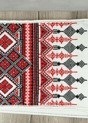 Ручна вишивка на українському рушнику|традиційний український рушник|натуральний лляний рушник2 фото