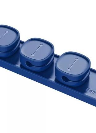 Держатель для проводов baseus peas cable clip blue (acwdj-03)