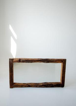 Зеркало из дерева ручной работы, прямоугольное зеркало, деревянное зеркало, зеркало из досок1 фото