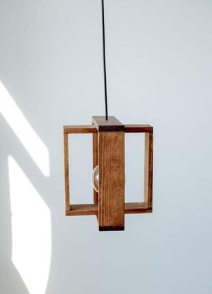 Лампа з дерева2 фото