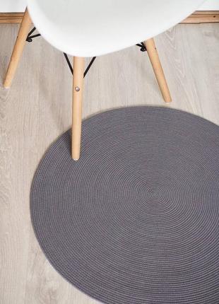Бавовняний безворсовий натуральний килим ручної роботи в стилі zara home, ikea, h&m home5 фото