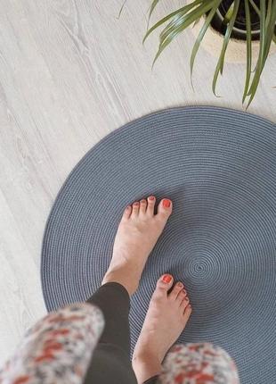 Бавовняний безворсовий натуральний килим ручної роботи в стилі zara home, ikea, h&m home1 фото