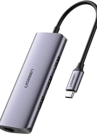 Многопортовый адаптер концентратор ugreen premium 5-in-1 usb-c hub grey (cm236)