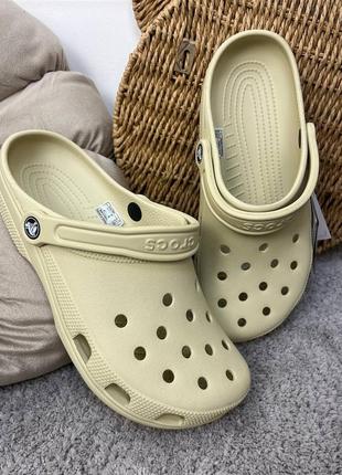 Кроксы сабо crocs classic clog bone беж лидер продаж все размеры в наличии