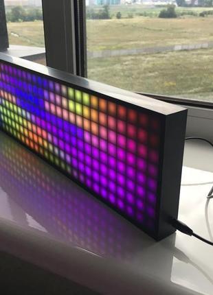 Повнокольоровий анімований led-екран та біжуча стрічка квадратні пікселі