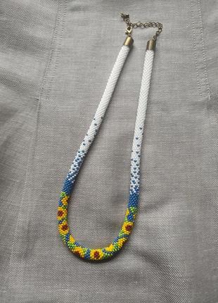 Жгут из бисера подсолнечника 4