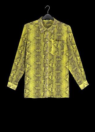 Легка шифонова блузка "myleene klass" зміїний принт, uk18.