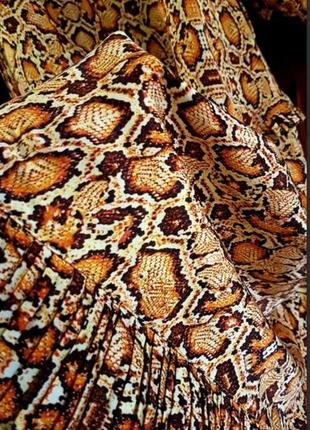 Коллекционное платье миди mango в змеиный принт размер s5 фото