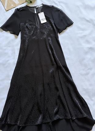 Роскошное черное платье zara