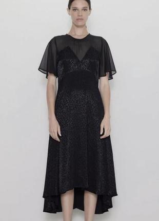 Роскошное черное платье zara2 фото