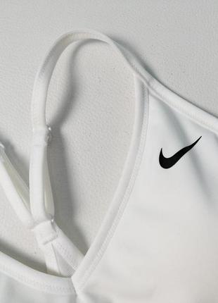 Новый спортивный топ бра nike dri-fit indy women's sports bra white5 фото