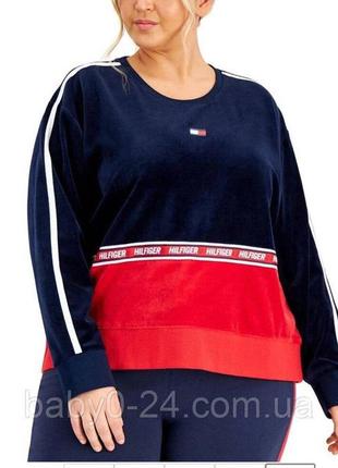 Tommy hilfiger sport жіноча велюрова толстовка xl