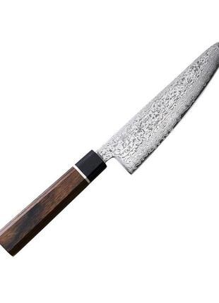 Кухонный нож универсальный 143 мм  suncraft коричневый (2000002662822)
