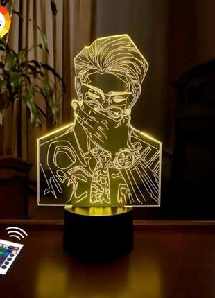 Нічник-світильник 3d "джокер 3" 24х15 см 3dtoyslamp (2000002618720)