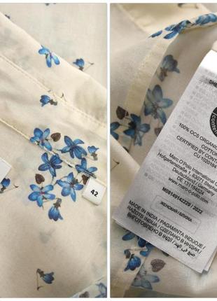 Лёгкая блузка из хлопка "marc o'polo" с нежным цветочным принтом, eur42.3 фото